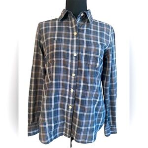 Converse One Star Plaid Button Front Long Sleeve Cotton Shirt Size Medium